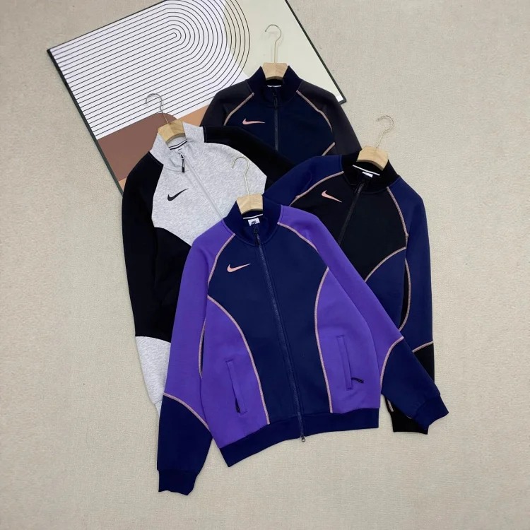 Hooked cardigan jacket with printed small logo
